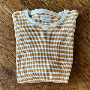 Oliver Spencer Waffle Strip Long Sleeve, size XXL